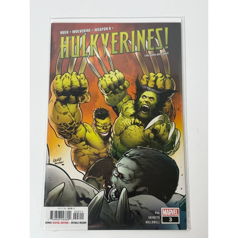Hulkverines 3 Marvel Comic 2019 Greg Pak Wolverine Hulk Weapon H Greg Land Cover